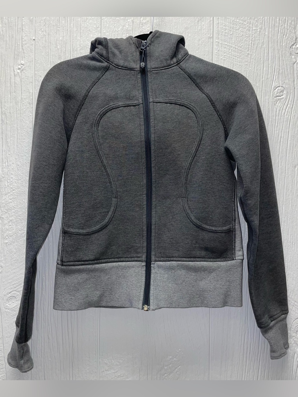 Lululemon Scuba Jacket! Dark Gray Zip-Up Hoodie! Size 4